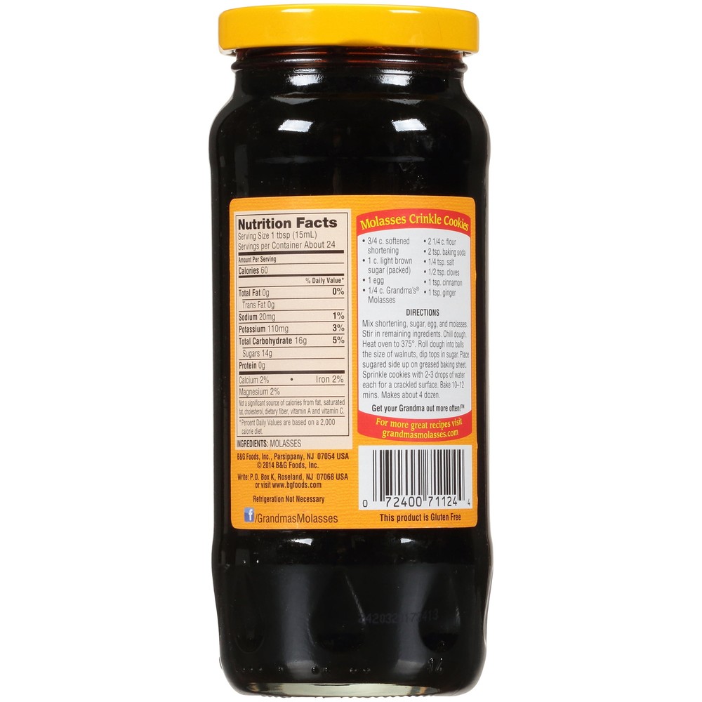 (4 pack) Original Molasses, Unsulphured, 12 fl oz Jar