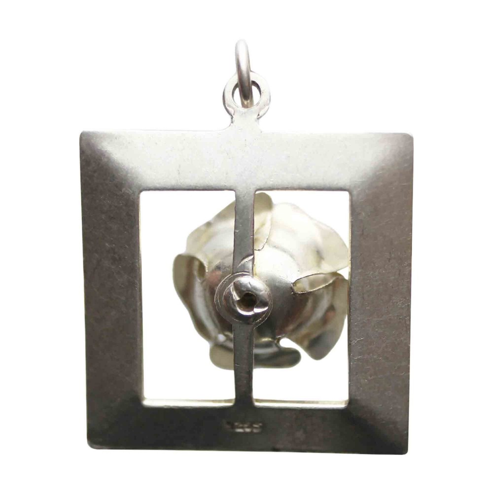 Vintage Pendant Flower Rose Silver 925 (DEV322-)