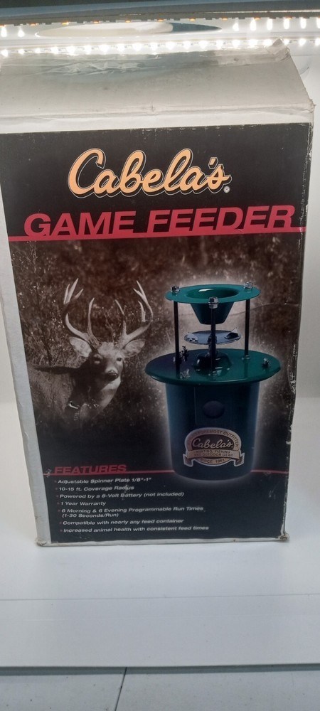 Bucket Spin cast Hanging Game Feeder Adjustable Spinner, 6V, Programmable Times