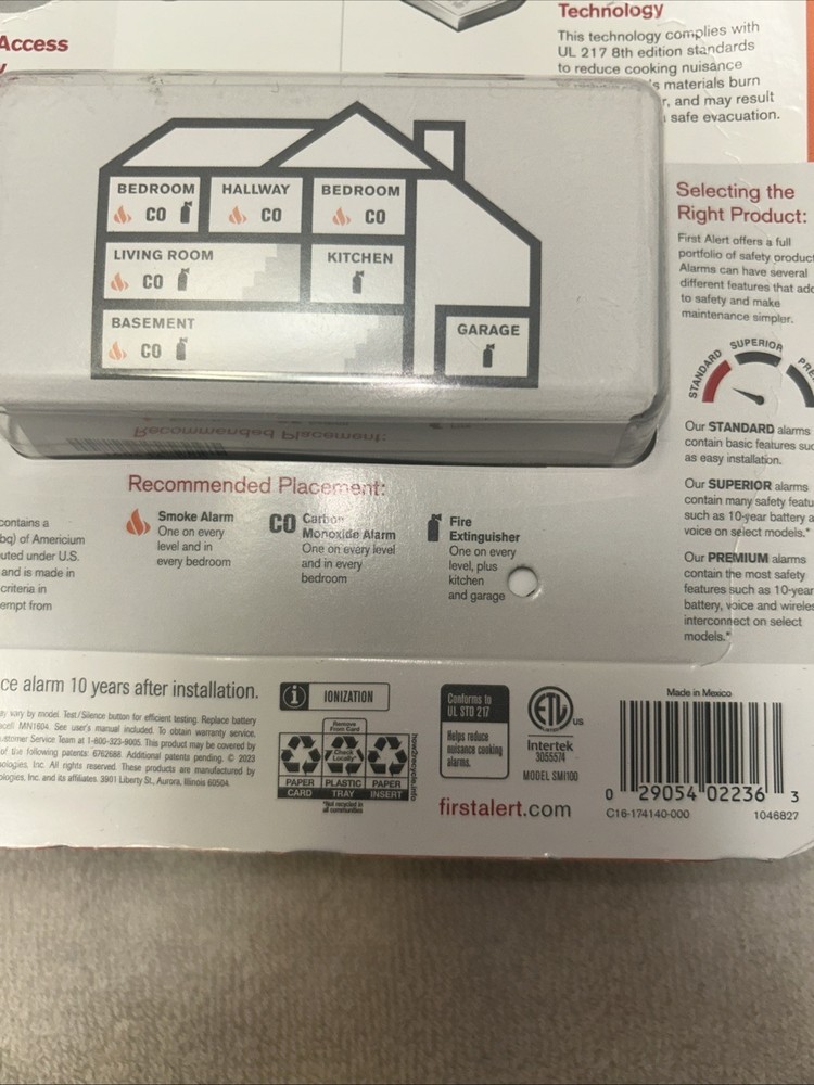 First Alert Battery-Powered Ionization Smoke Detector