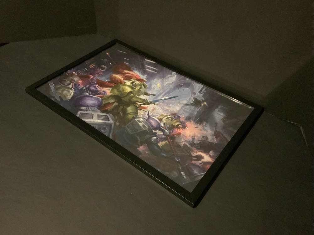 Framed Shadow Throne Insert Artwork Warhammer 40K Wall Art Decor 17” x 11”