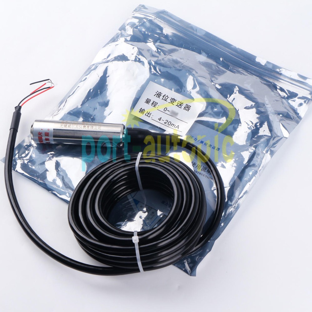 4-20MA Water Level Transmitter Liquid Level Transducer Sensor 1-10M Cable