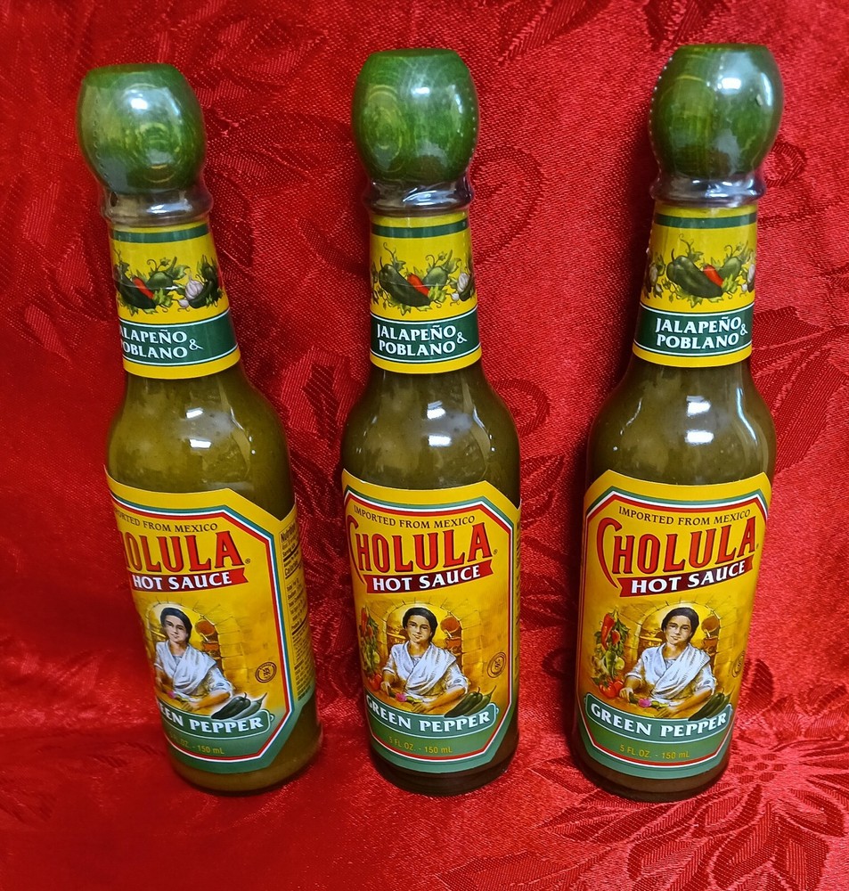 Cholula Green Pepper Hot Sauce 5oz Each. ( 3 PACK )