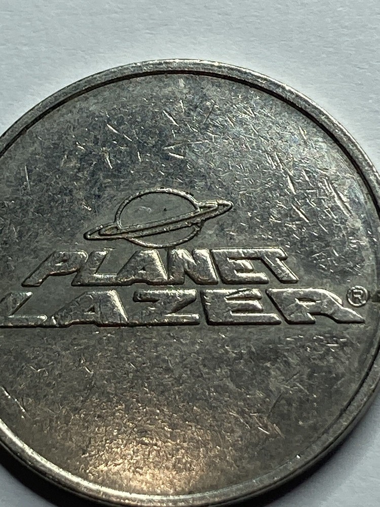Planet Lazer Arcade Game Token 24mm #rt1