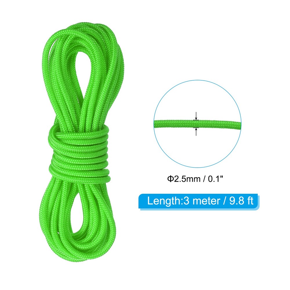 3pcs Archery D Loop Rope 10FT Bow String Release Nocking Loop Bright Green