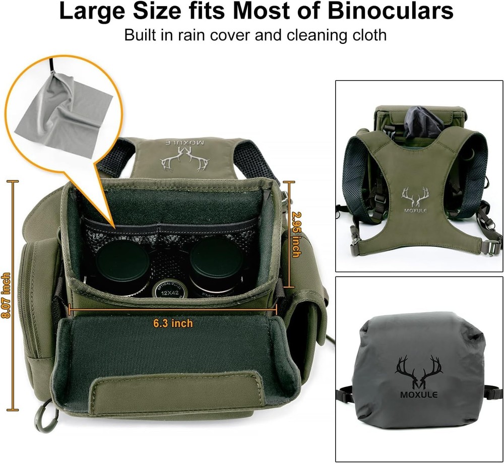 Binocular Harness Chest Pack: Bino Case with Rangefinder Pocket
