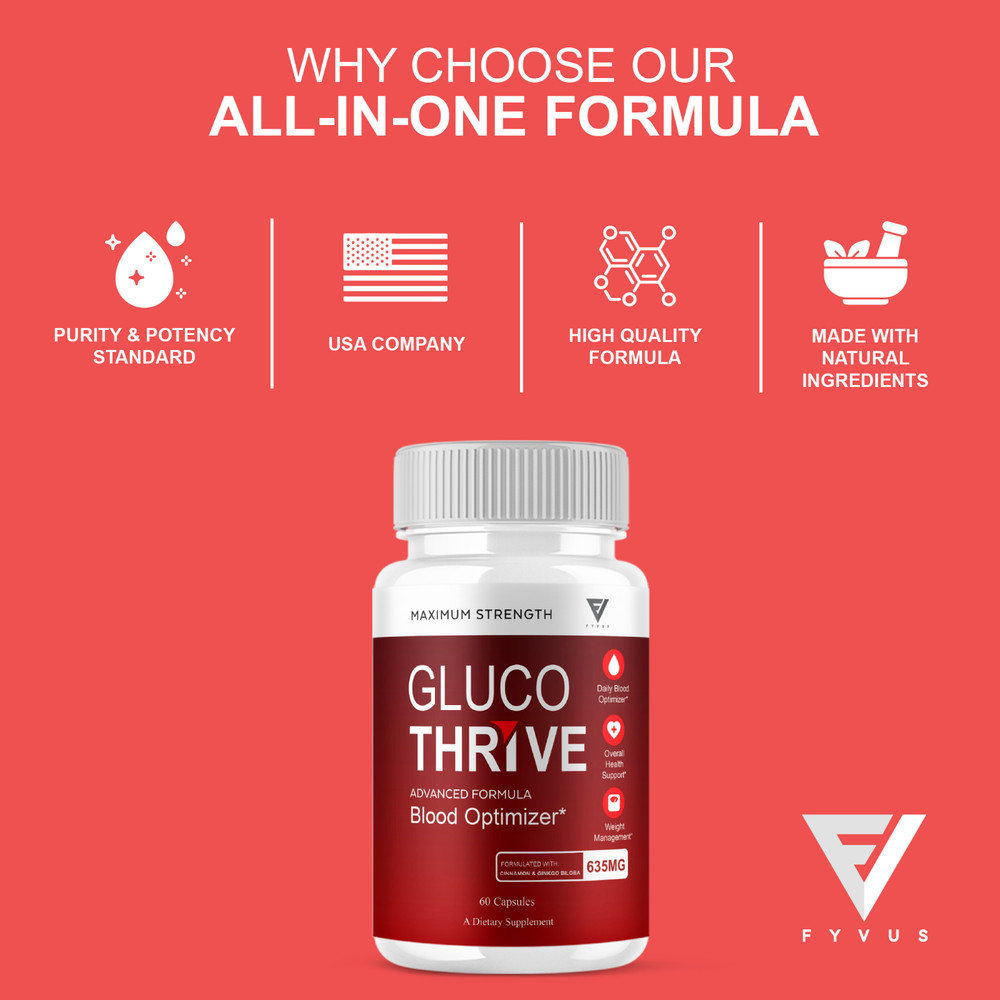 Gluco Thrive Capsules, Gluco Thrive Advanced Formula (60 Capsules)
