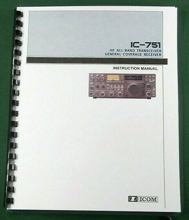 Icom IC-751 Instruction manual with Protective Plastic Covers
