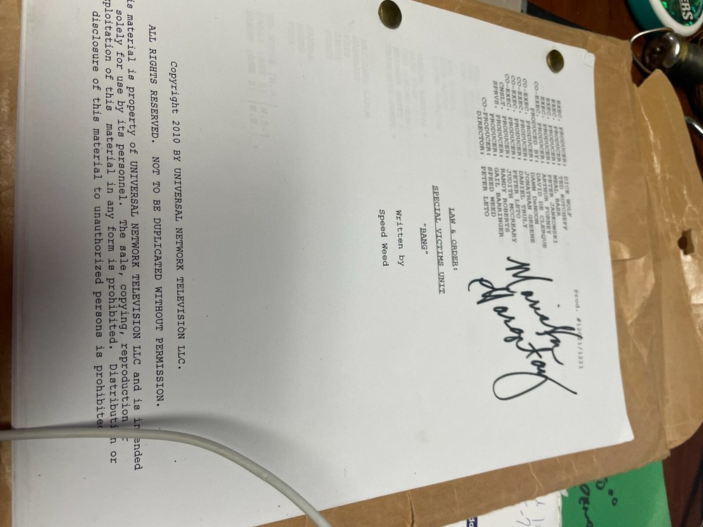 Original script from Law and Order TV shiow