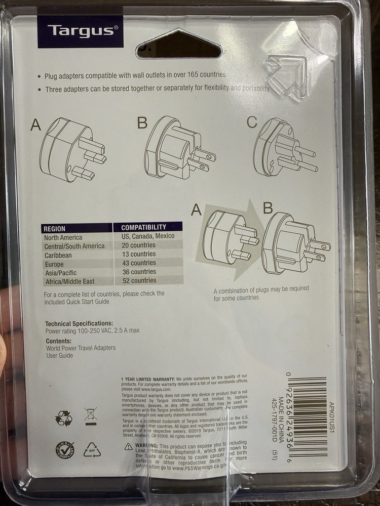 Targus world Power Travel Adapter