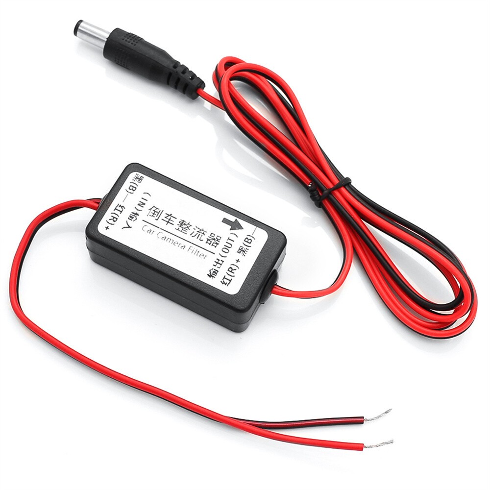 1PC Backup Car Rear View Rectifier 12V DC Power Relay Capacitor Filter Connector
