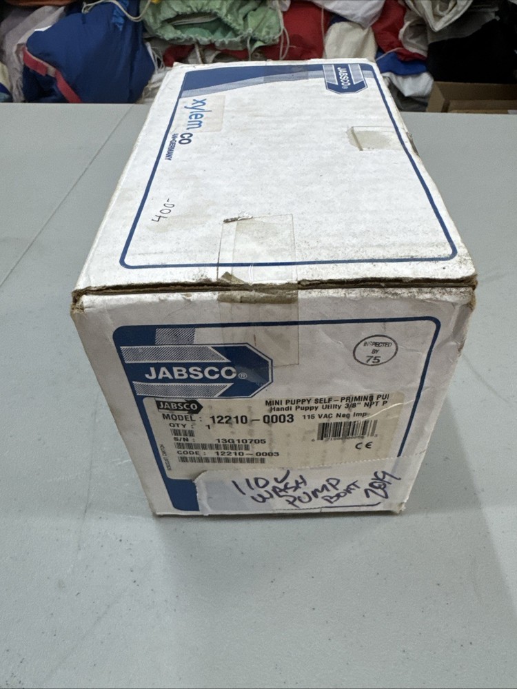 Jabsco 12210-0003 Handi Puppy Utility 3/8" NPT Ports Self-Priming Pump Unit 115V