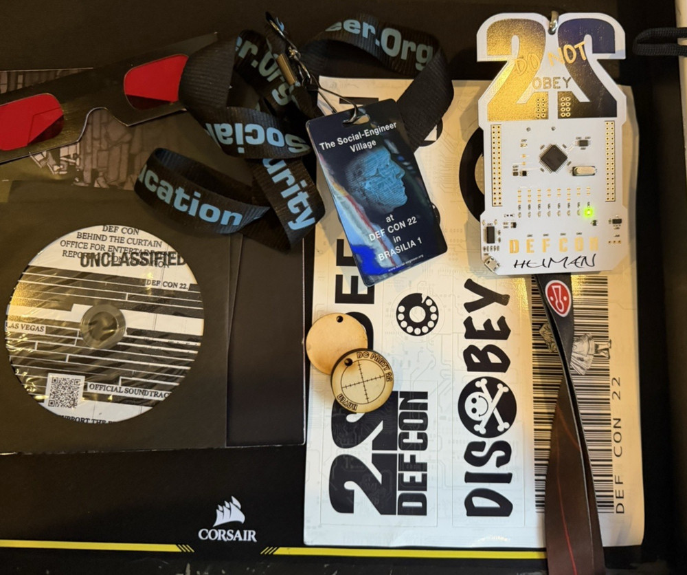Defcon 22 (2014) Badge, Lanyard and complete conference program
