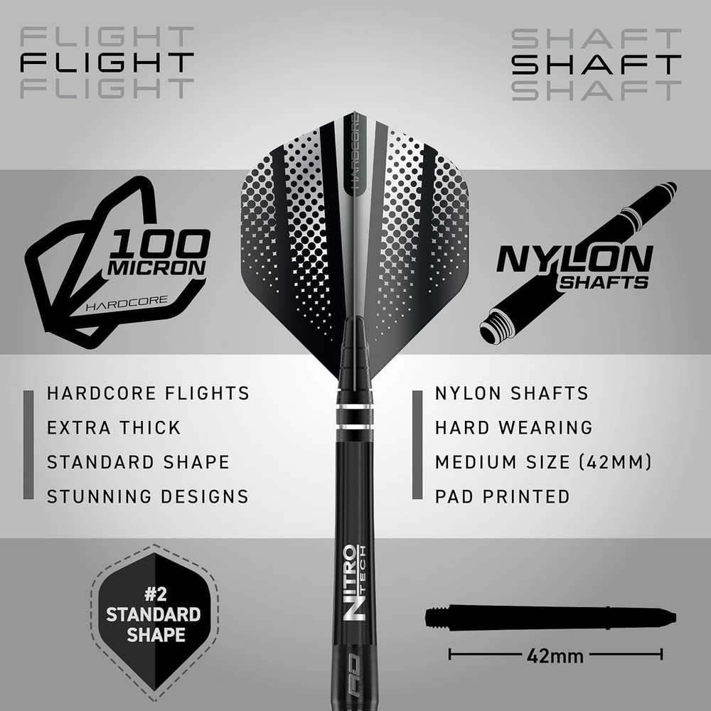 Black PVD Coated Tungsten Darts - 22g