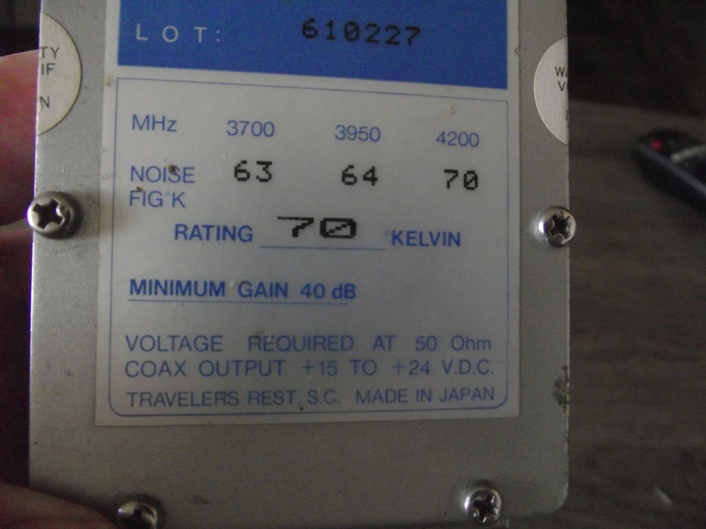 SPACE VISION LOW NOISE AMPLIFIER MODEL 7740