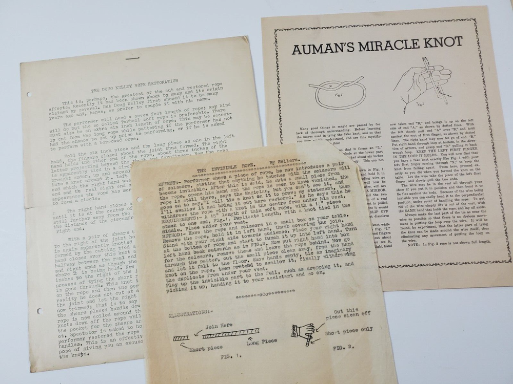 Magic Vintage Collectable Rope Instructions Information & Related