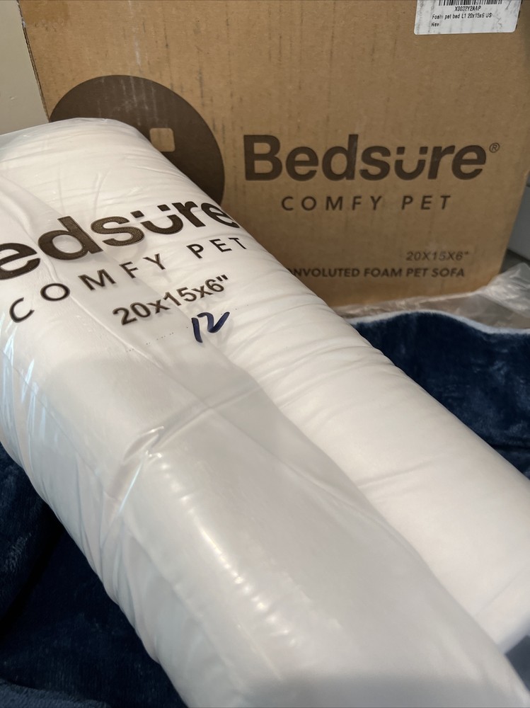 Bedsure Dog Bed - Foam Sofa Navy