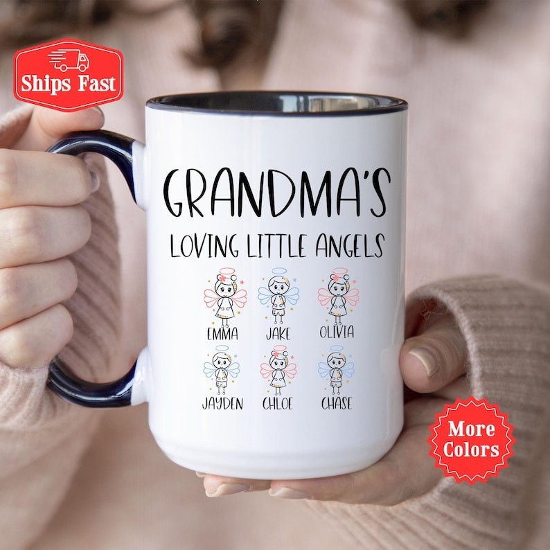 Grandma Angels Mug Personalized Coffee Cup Gift