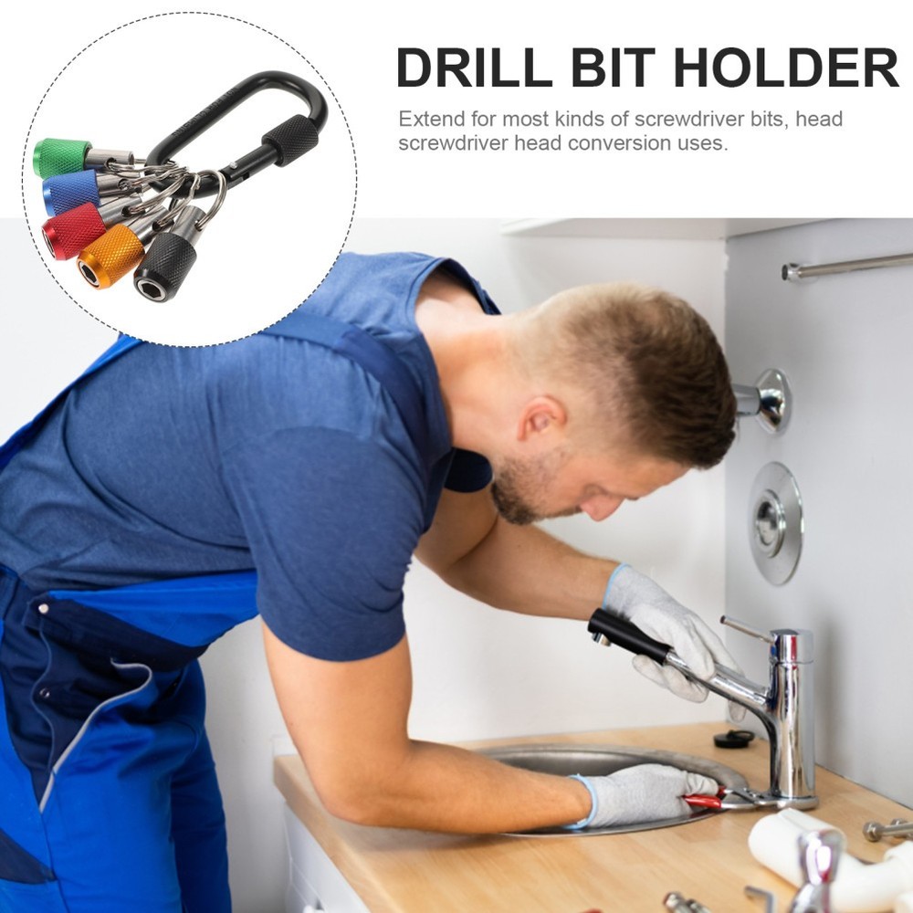 2 Sets Extendable Bit Holder Keychains Screwdriver Holders Cool Gadgets