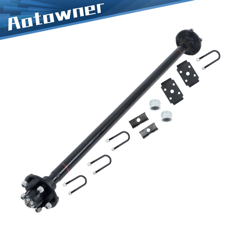 2000 lbs Trailer Axle 5 Lug-4.5" 49" Hub Face 38" Spring Center w/ U Bolt Kits