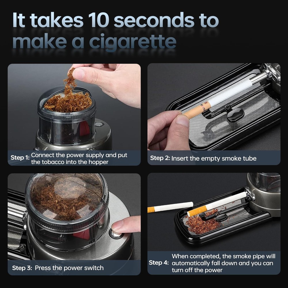 Cigarette Rolling Machine Joint Roller - Pre Roll Machine, Tobacco Grinder El...