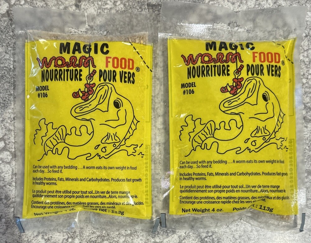 2 Packs Magic Worm Food