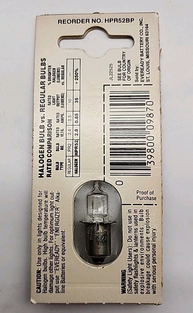 Energizer Halogen Bulb Hpr52