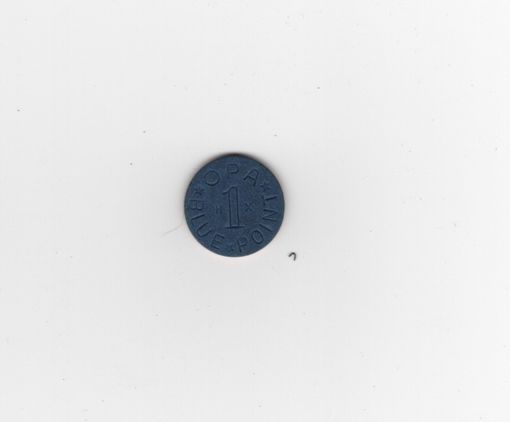 OPA blue point ration token US homefront WWII