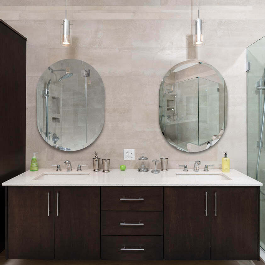 Regency Racetrack Oval Mirrors By Spancraft Glass