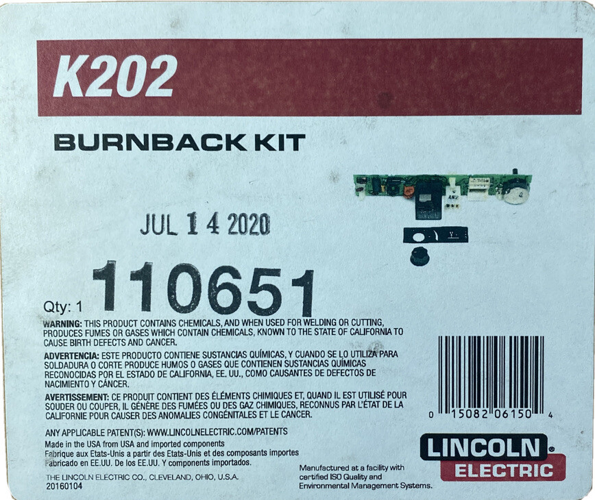 Lincoln Electric K202 Burnback Kit.
