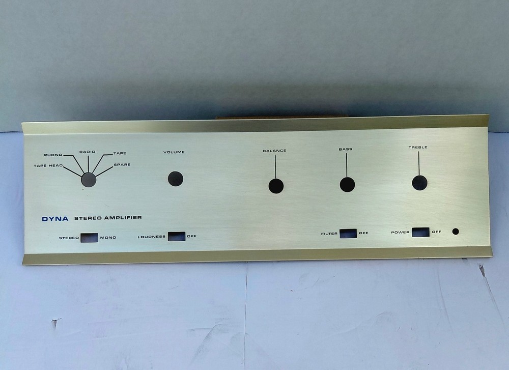 DYNA Stereo Amplifier Faceplate - Excellent Condition