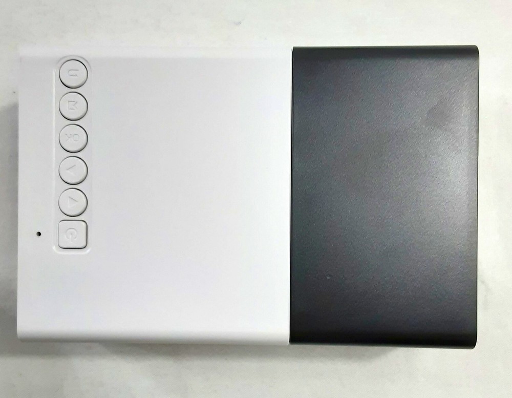 New, White/Gray LED Projector High Resolution 1080p w/Remote (Bundle)