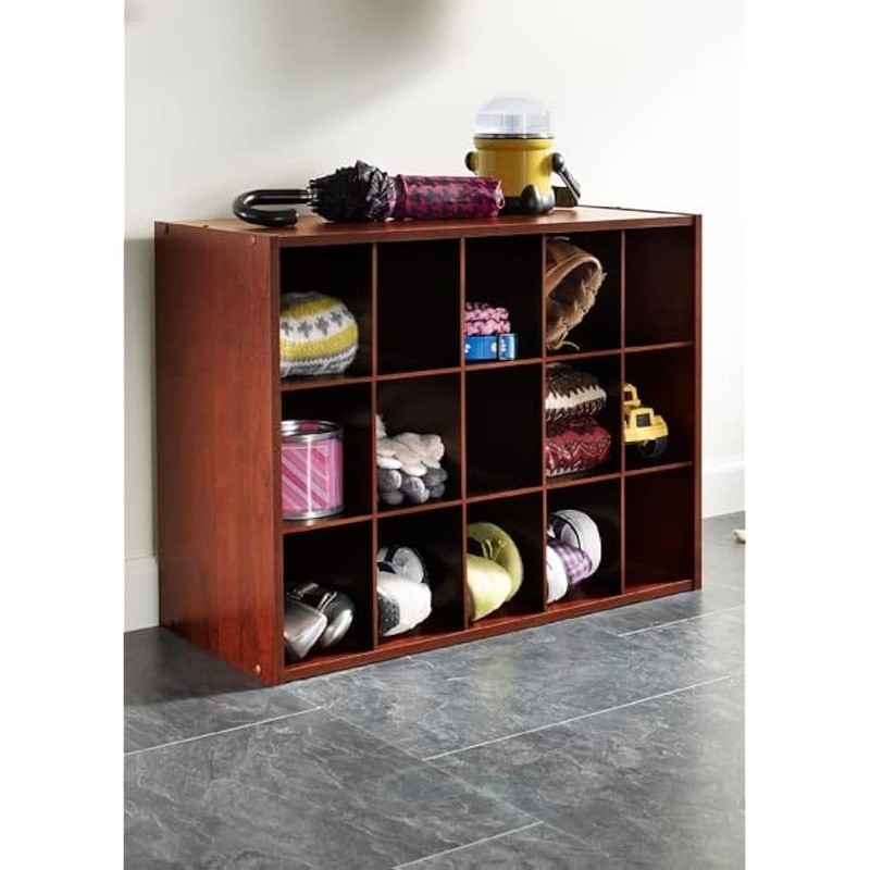 15 Cubes Stackable Shoe Organizer Storage Solution Closet Entryway Mudroom New