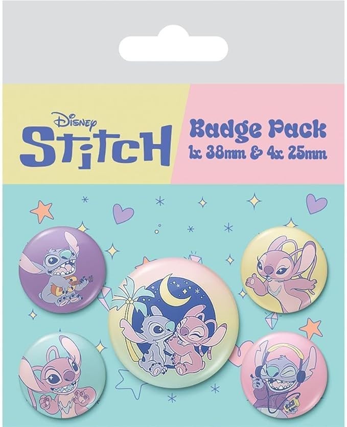 Lilo & Stitch Planetary Button Badges Set of 5