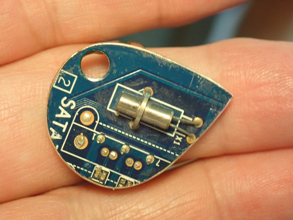Circuit Board Computer Chip Recycled 925 Silver Ring s.9.5