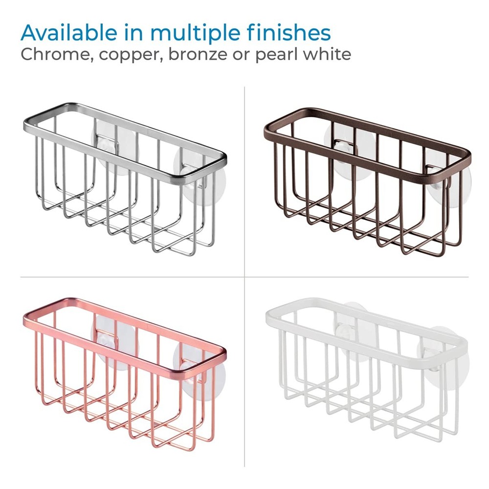 Suction Cup Sponge Holder Rack Kitchen Sink No Drill Wire Basket Soap Holder