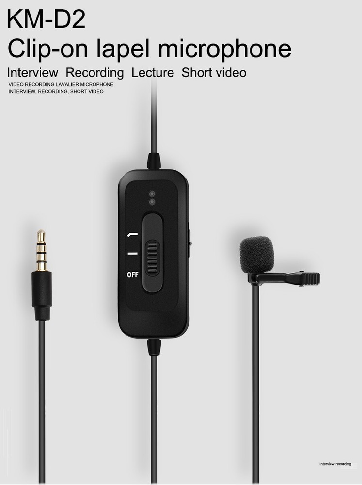 Lavalier Microphone Mamen Professional Mini Lapel Microphone KM-D2