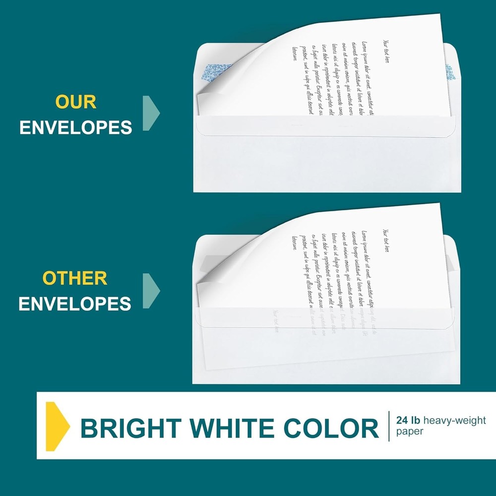 Effortless Secure Mailing - 20 Self-Seal Left Window Envelopes - White Size 10