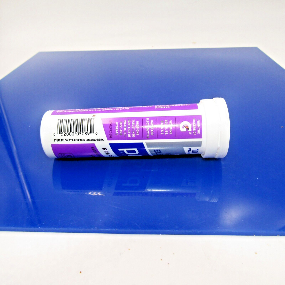 Propel Effervescent Electrolyte Drink Mix Tablets GrapeEXP 02/2026.