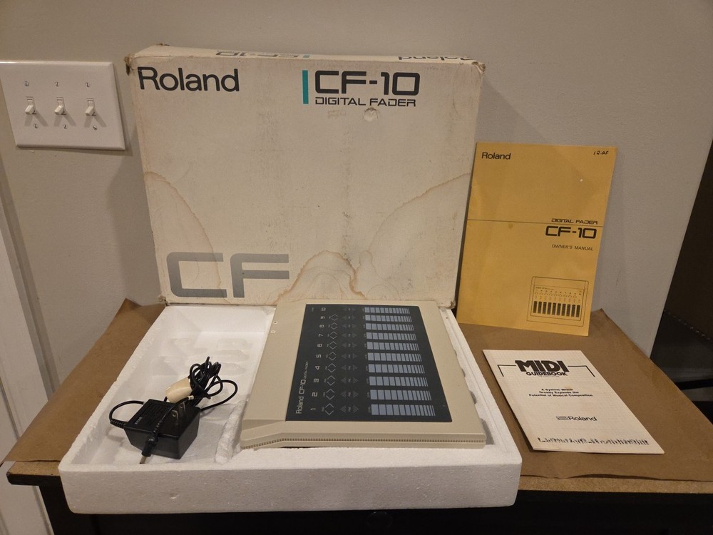 Roland CF-10 Digital Fader Controller MIDI Mixing Control Surface Tested