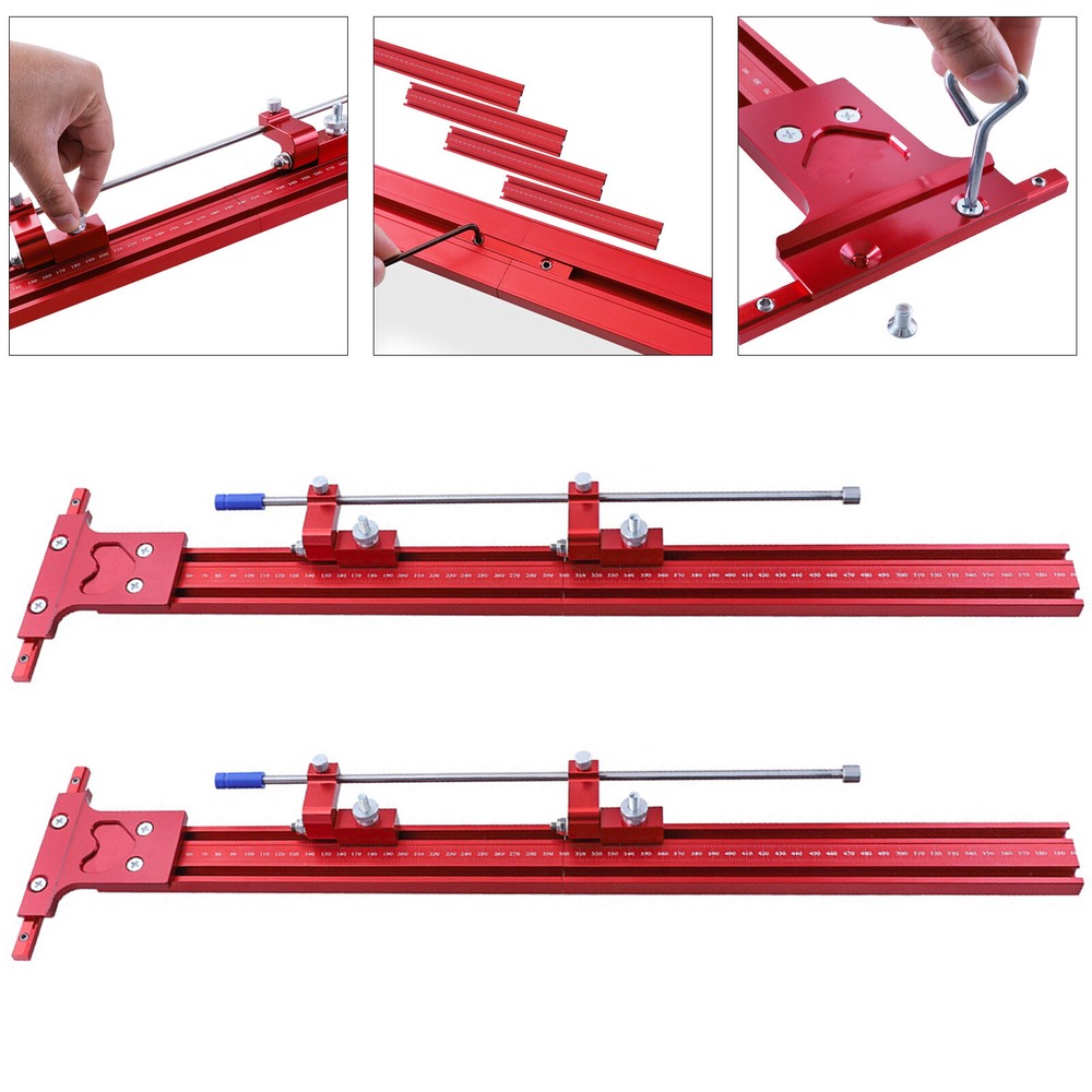 Parallel Rail Guide System Track Saw Woodworking Guide Carpentry Tool Set 120cm