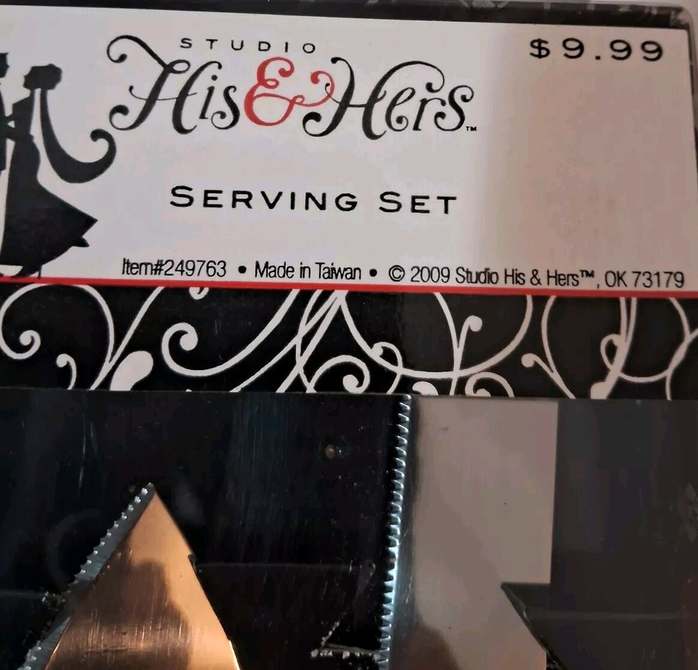 Original Box, Studio His & Hers Wedding Serving Set, Cake Knife w/Server, GUC