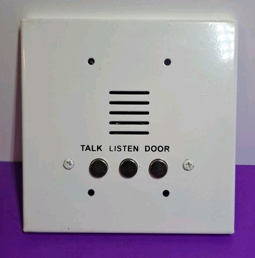 Intercom Apartment Station, Heavy Duty, White, Surface Mount Face...