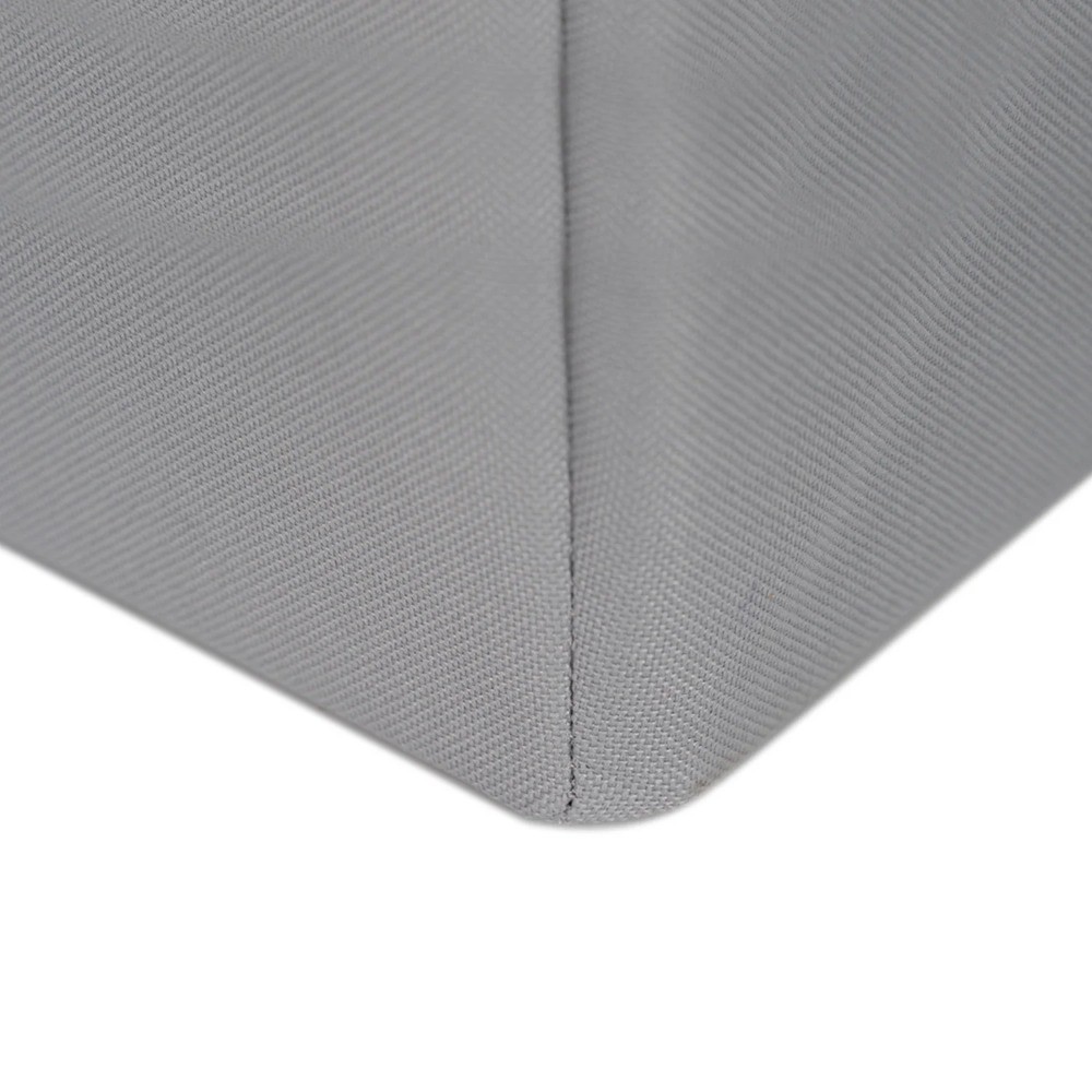 Slim Rectangle Laundry Hamper with Removable Liner and Carrying Handles Gray
