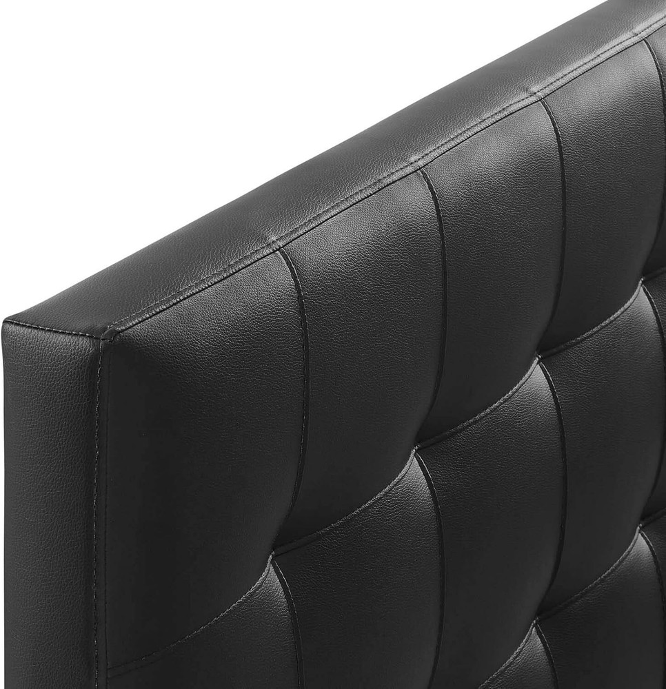 Modern Full Upholstered Headboard in Leather - Adjustable Height Design