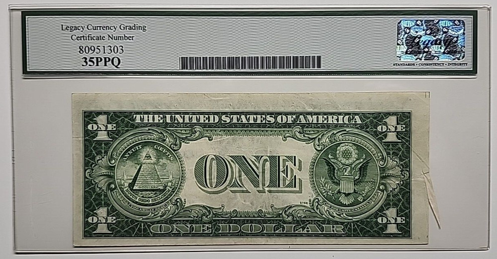 STAR EXTRA PIECE GUTTER FOLD $ CUTTING ERROR 1935E 1$ LEGACY35 4602E