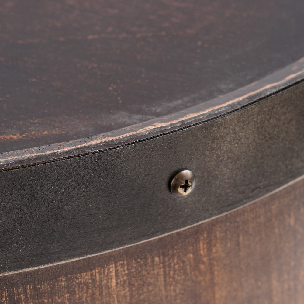 Solid Wood Round Barrel-style End Table Home Tea/coffee Table Wine Side Table.