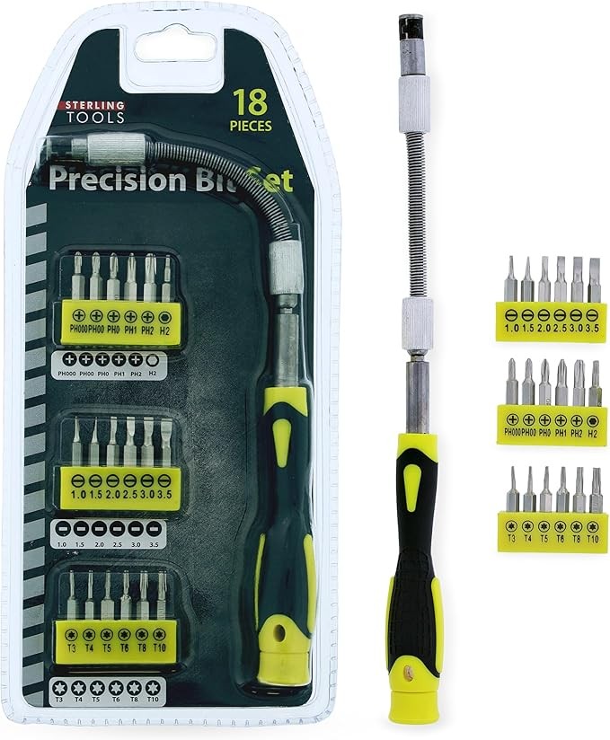 Sterling Tools Flexible Precision Bit Drill Set - 18 Pieces