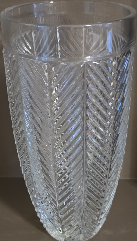 Ralph Lauren 9" Harringbone Crystal Vase