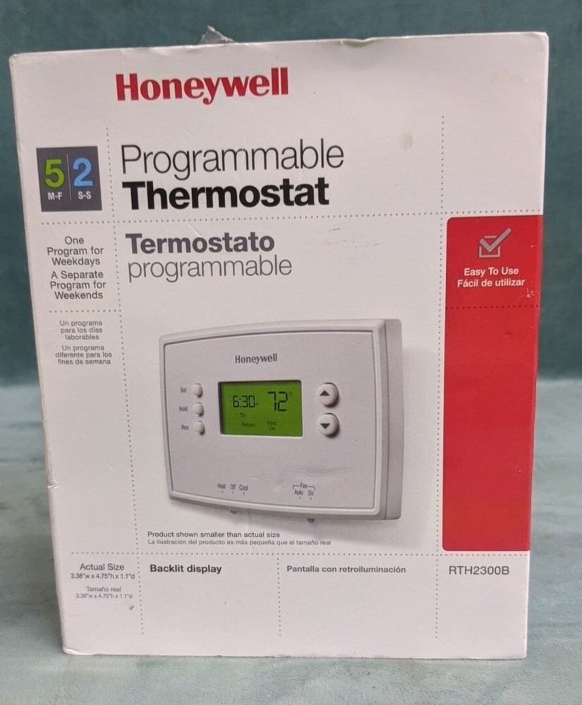 Honeywell 7 (5/2) Day Programmable Thermostat with Backlight RTH2300B